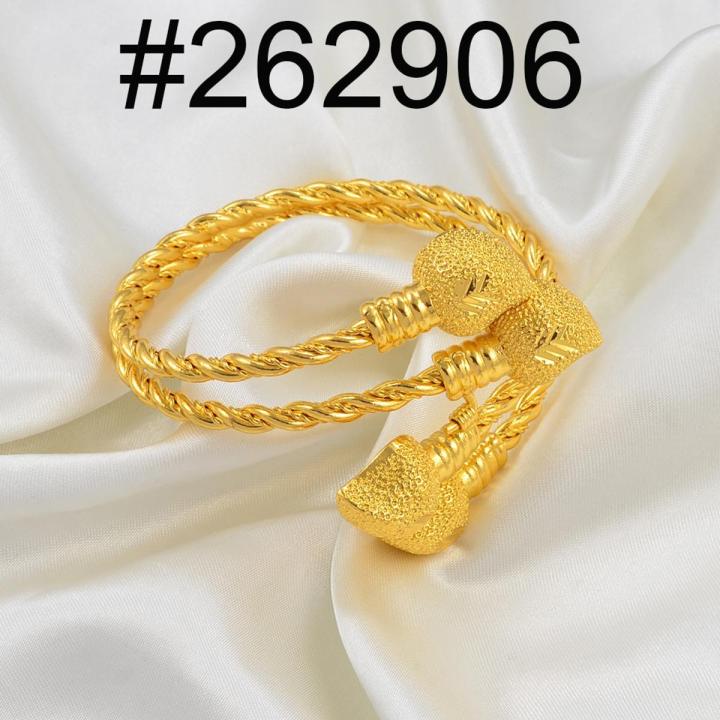 Anniyo Gold Color Ethiopian Bangle for Women Arab Dubai Bracelet Jewelry African Accessories New #100406