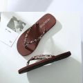Flip Flops Women Summer Outside Flat Bottomed Beach Shoes Sandals Shoes for Women Slippers Slipper Sandal Low (1cm-3cm) EVA.