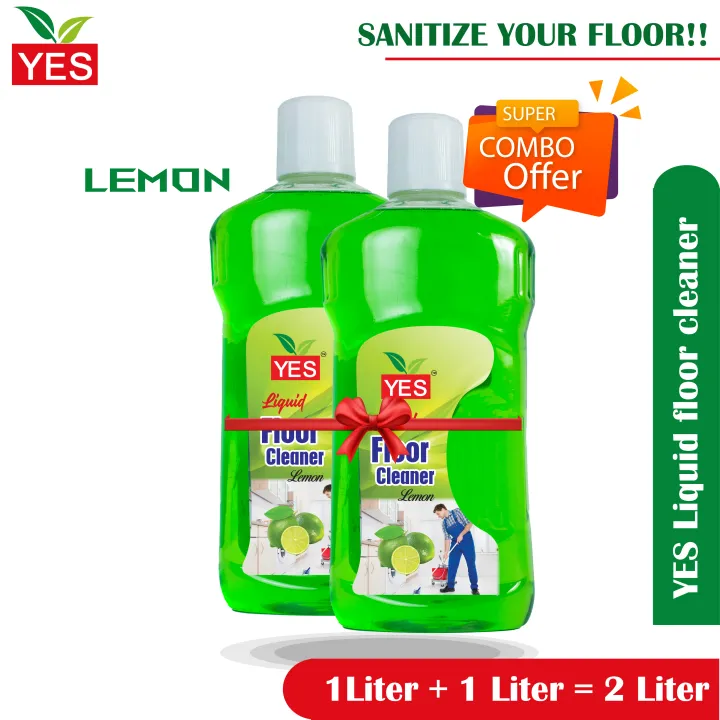 Yes Floor Cleaner Lemon Liquid Combo Pack - 2Ltr.