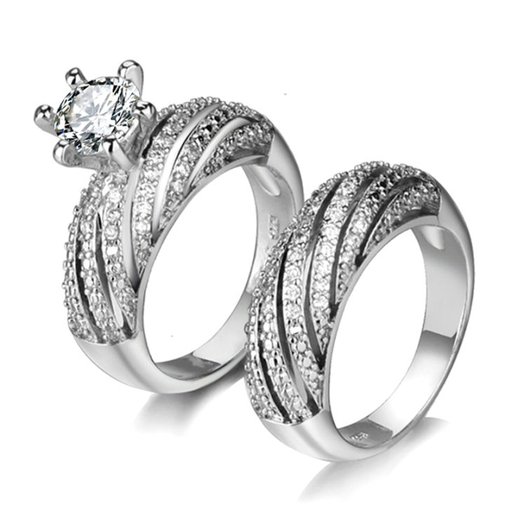 Luxury%202pcs/set%20Gemstone%20Diamond%20Ring%20Set%20Top%20Quality%20Party%20Wedding%20Rings%20For%20Women%20Accept%20Custom%20Silver%20Sterling%20925%20ZRR955%20-%20Image%208
