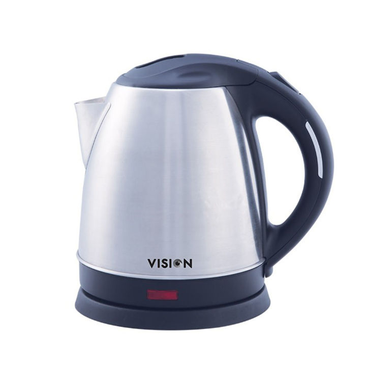 VISION EK 008 Stainless Steel 1.5L 360° Rotatable Boil-dry and Overheat Protection Cord Storage Convenience Kettles Warranty 1 YEAR