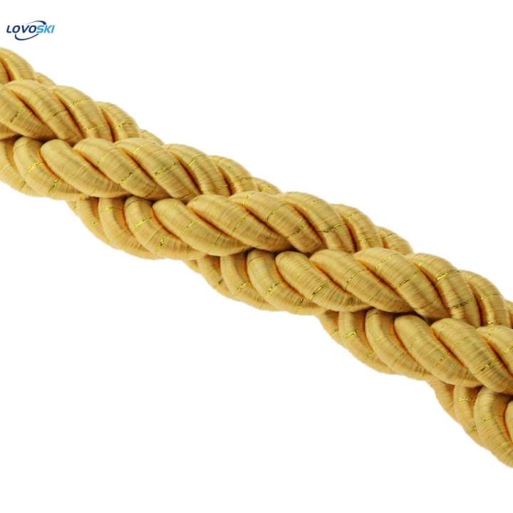 Yellow Queue Barrier Stand Posts Twisted Rope Divider Crowd Stanchion 1.5m