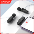 Hoco L15 Crystal iP + Type‑C Dual‑Mic Lavalier Wireless Microphone | 360° HD Pickup | 6 h Battery | 15 ms Low‑Latency | USB‑C Charging & Phone‑Charge | Noise‑Reduction DSP.
