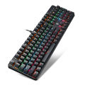 USB 104keys Mechanical Keyboard Edge Highlight Chamfer And Colorful Backlight/12 Multimedia Keys. 