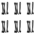 6X 6Pin to 4 Molex Modular Power Supply Cable 6Pin to 4 IDE Cable for CORSAIR RM1000X RM850X RM750X RM650X RM550X. 
