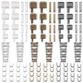 120 Pieces Metal Zipper Head Slider,4 Sizes Zipper Bottom Sliders Retainer Insertion Pin,Zipper Stopper Repair Tool Kit.