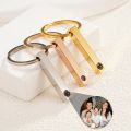 Personalized Photo Projection Key Chain Custom Picture Keyring for Women Men Long keychain Memory Birthday Christmas Gift. 