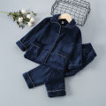 Autumn Winter Children's Coral Velvet Pajamas Boys Boys Thickened Winter Flannel Baby Girls Loungewear Set. 
