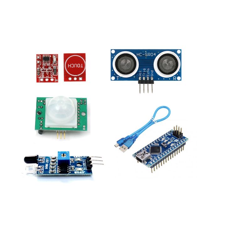 Arduino Nano With Sensors Combo Pack for Projects | Daraz.com.bd