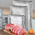Bag Large Capacity Aluminum Foil Food Bag Leakproof Freezer Safe Kitchen Fresh Bag Fresh-keeping Reusable Zip Lock Bag 10 Pcs. 