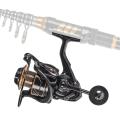 Spinning Fishing Reel 13BB + 1 Bearing Balls Metal Spinning Reel Boat Rock Fishing Wheel with with Extra Spool.