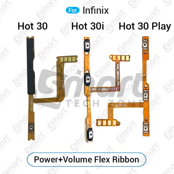 Infinix Hot 30 30i 30 Play Power on / off Switch Button Side Volume Up Down Buttons Flex Cable Replacement Parts