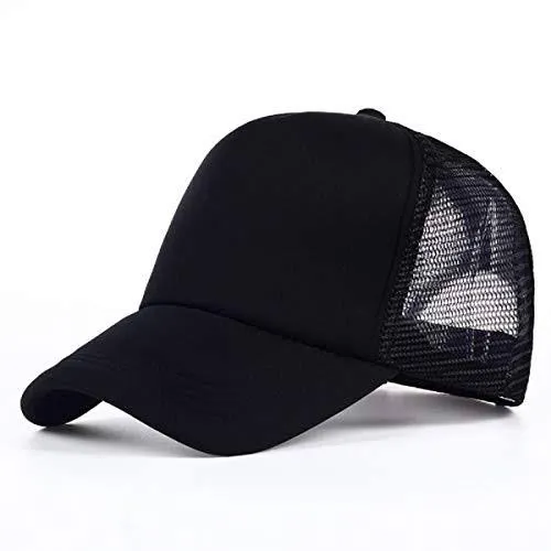 Black%20Half%20Foam%20Net%20Fashionable%20Styles%20Cap%20For%20Men%20-%20Image%202