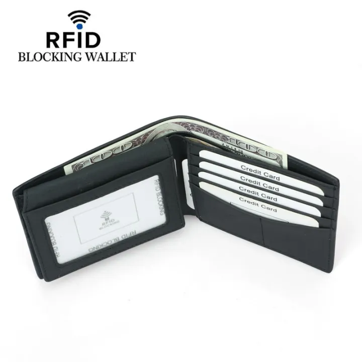 Cross-border%20new%20carbon%20fiber%20pattern%20anti-theft%20brush%20wallet%20wallet%20RFID%20short%20top%20leather%20men's%20wallet%20-%20Image%205