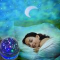 360° Rotating Star Projection Lamp LED Galaxy Starry Sky Night Light USB Charging Ambient Light Romantic Starlight Projector Children Bedroom Star Moon Table Bedside Lamp Decoration. 