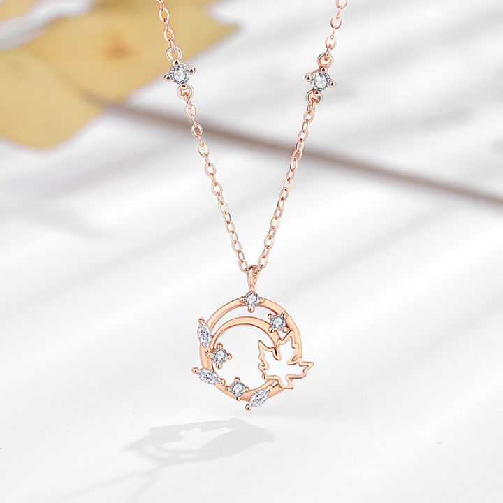 Autumn%20new%20maple%20leaf%20bracelet%20women's%20sterling%20silver%20forest%20series%20rose%20gold%20geometric%20Korean%20version%20ins%20small%20fresh%20leaf%20hand%20jewelry%20-%20Image%206