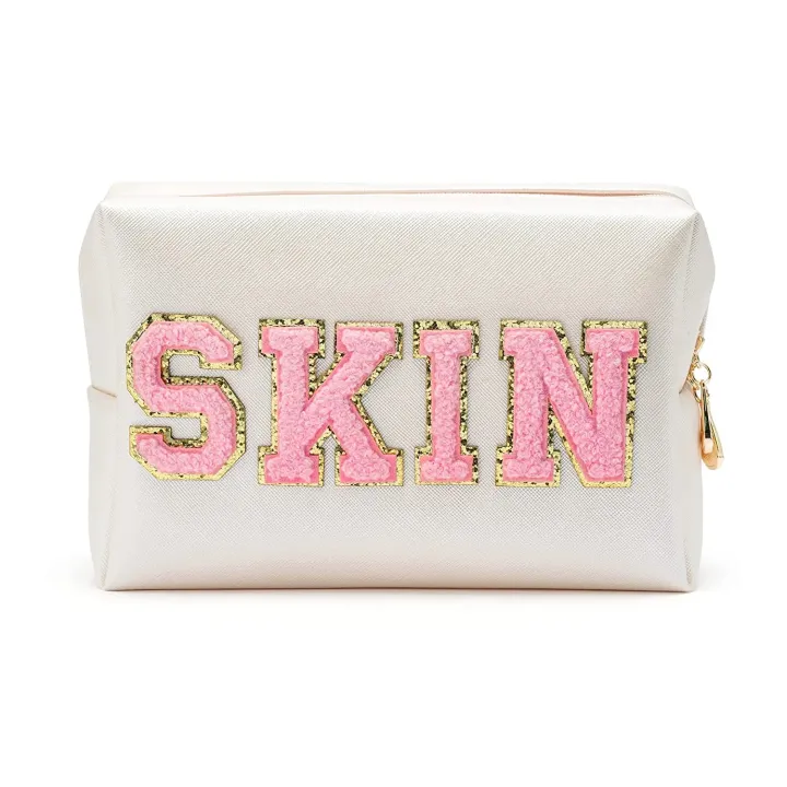 Cute%20Travel%20Chenille%20Varsity%20FACE%20Letter%20Makeup%20Bag%20Preppy%20Patch%20Cosmetic%20Pouch%20for%20Teens%20Girls%20Women%20Toiletry%20Storage%20Organizer%20-%20Image%207