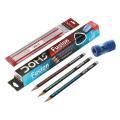 Doms Fusion Pencil 10 Pcs & Cello Maxriter Ball Pen Set (Pack Of 10 Pens - Black) Lightweight Ball Pens For Pressure Free & Fin. 