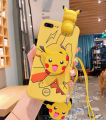 Pokemon Pikachu For Huawei P20 P30 P40 lite Pro Y9 Y6 Y9 Prime Y9s Mate 20 lite NOVA 5t Phone Case With Holder Rope. 