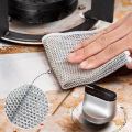 Rust Removal Cleaning Cloth Kitchen Magic Dishwashing Towel Metal Steel Wire Cleaning Rag Microwave Stove Clean Tools Dish Cloth.