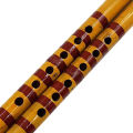 Traditional Long Bamboo Flute Clarinet Student Musical Instrument 7 Hole 42.5cm. 