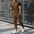 Summer Men Trousers Tracksuit 3D Printing Sleeve T-Shirt Trousers Suit Long 2 Piece Set Pants Street Clothes Men Clothing Set KEEMEEUYZO. 