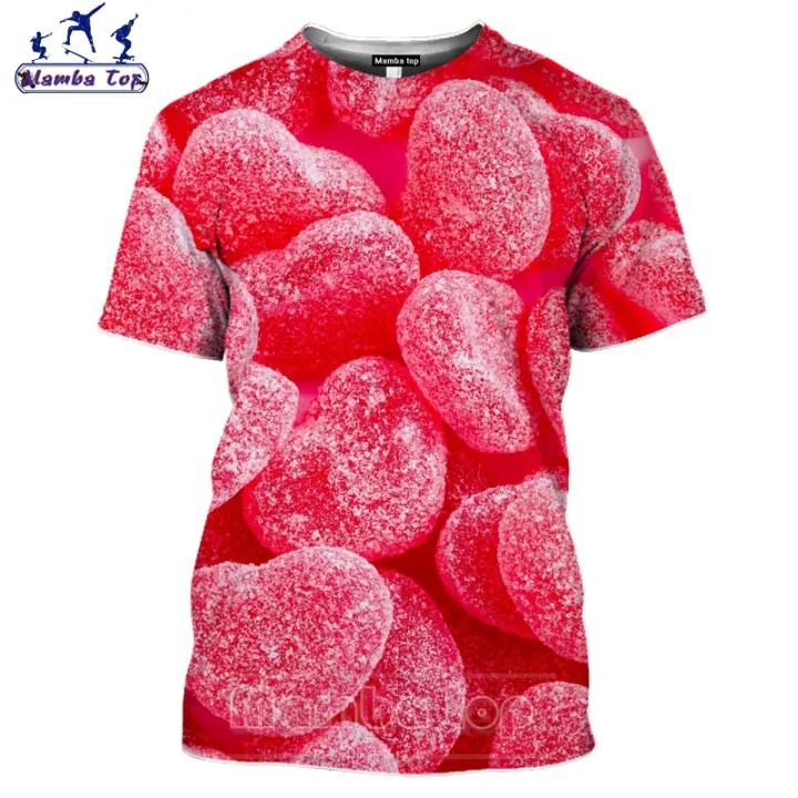 Mamba%20Top%203D%20Print%20Food%20Candy%20T%20Shirt%20Men%20Short%20Sleeve%20Women%20Tshirt%20Romantic%20Sweet%20Love%20Tee%20Color%20Chocolate%20Heart%20Pattern%20Design%20-%20Image%207