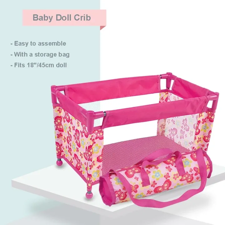 Baby%20Doll%20Crib%20Pack%20and%20Play%20Accessory%20Simulation%20DIY%20Doll%20Bed%20up%20to%2018%20Dolls%20with%20Carry%20Along%20Bag%20Toy%20Gift%20for%20Girls%20and%20Kids%20-%20Image%202