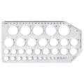 Circle Architectural Template Furniture Drawing Math Multifunctional Technical Stencil House Plan Drafting Tool Portable Ruler. 