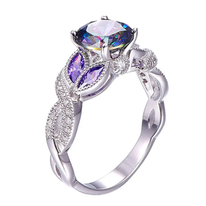 CAOSHI%20Round%20Cut%20Cubic%20Zircon%20Diamond%20Silver%20Plated%20Changeable%20Color%20Promise%20Ring%20Rainbow%20Crystal%20Stone%20Wedding%20Rings%20Women%20-%20Image%205