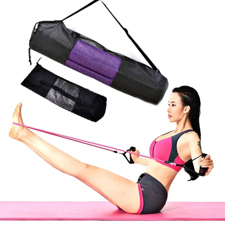 【3C VictoryEagle】Convenience Yoga Mat Drawstring Bags Nylon Pilates Mesh Strap Tool Style Not Include Mat