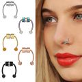 1PCS Stainless Steel Nose Piercing set Septum Magnetic Nose Piercing Clip On Non Piercing Nose Hoop Septum Ring Lot.