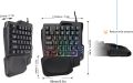 One Handed Gaming Keyboard Mini Gaming Keyboard Half Keyboard Gaming RGB Gaming Keyboard With 35 Keys Portable Keyboard. 