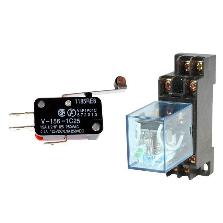 Limit%20Switch%20Long%20Hinge%20Roller%20Lever%20Arm%20SPDT%20Snap%20Action%20&%20HH52P%20DC%2024V%20Coil%20DPDT%208%20Pins%20Electromagnetic%20Power%20Relay%20-%20Image%202