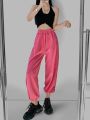 Pink Sweatpants Joggers Women Wide Leg Autumn Baggy Pants For Women High Waist Dark Gray Oversize Pants Women's Sweatpants 2022.