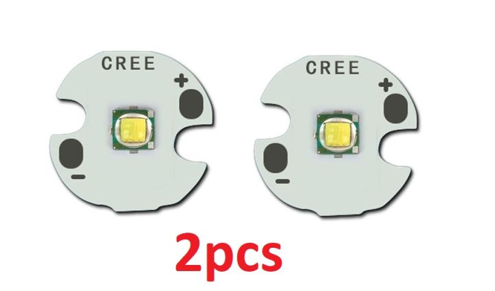 2pcs High Bright Cree White SMD LED Light 3V 5W 14mm for Torch Ligh