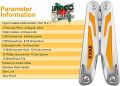 INGCO Foldable multi-function tool With 15 Function HFMFT0115. 