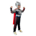 Kids Thor Costume Avenger Superheroe Thor Cosplay Muscle Jumpsuit and Mask Halloween Costume for Children Boys. 