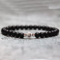 Romantic First Name Bracelet For Lovers 6mm Natural Stone Braslet DIY Couple Braclet Letter Brazalete Gift For Boyfriend Joias. 