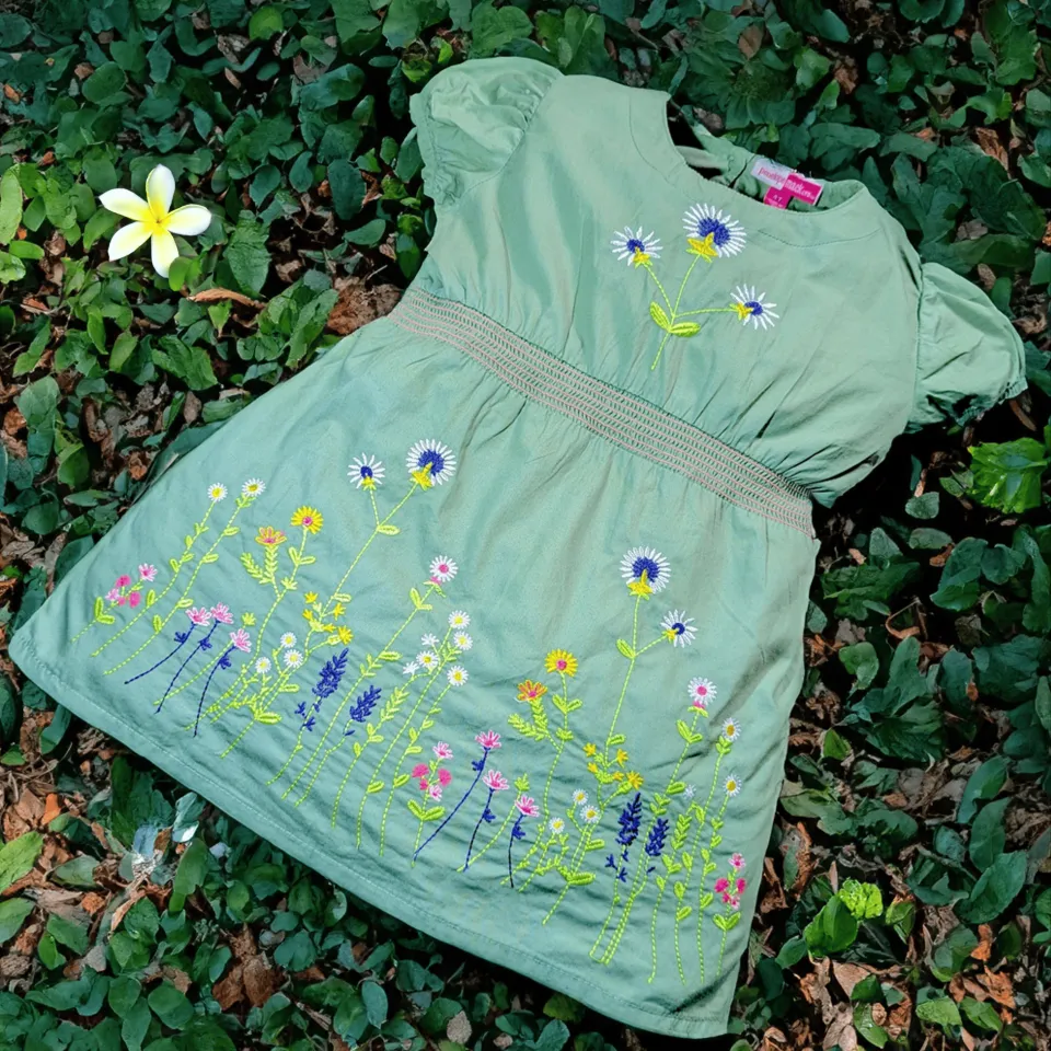 sachin and babi light blue dress Handmade Girls Dresses Ages 1-8 main image 1