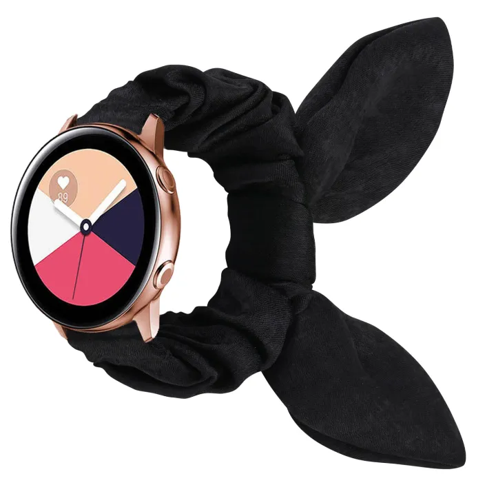 Women%20Scrunchie%20Elastic%20Strap%20for%20Samsung%20Galaxy%20Watch%204%203%2041/45%E3%80%902023%E3%80%91mm%20Active%202%2040mm%2044mm%20Gear%20S3%20Classic%20Huawei%20Watch%202%20Fashionband%20-%20Image%204