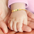Alien Personalize Baby Name Bracelets Non Allergy Stainless Steel Infant Baptism Bangle Jewelry Custom Boy Girl Family Love Gifts. 