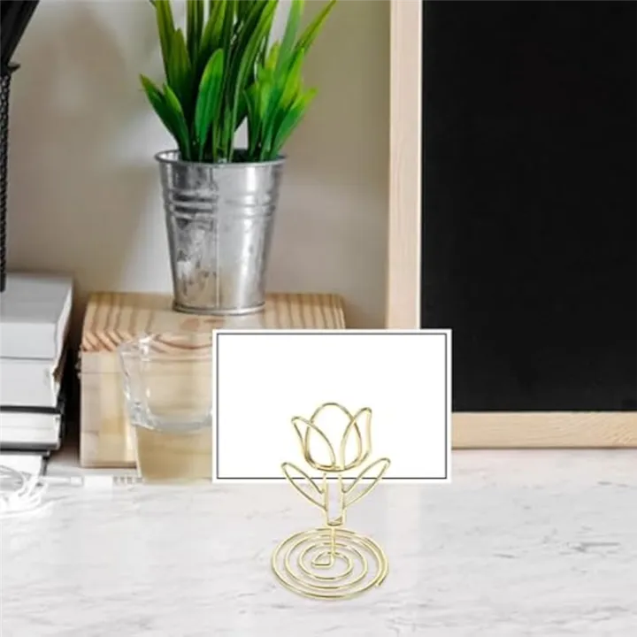 10Pcs%20Tulip%20Note%20Holder%20Metal%20Place%20Card%20Holder%20Mini%20Photo%20Holder%20Flower%20Pick%20Clips%20Place%20Card%20Stand%20Menu%20Memo%20Clips%20-%20Image%206