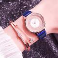 2pcs Set Luxury Women Watches Magnetic Rhinestone Female Clock Quartz Wristwatch Fashion Ladies Wrist Watch Relogio Feminino. 