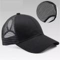 Black Colored Half Net Fashionable Style Caps for Men. 