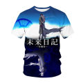 Mirai Nikki 3D Print The Future Diary Streetwear Men Women Fashion Oversized Anime Girl Hip Hop Tees Tops Unisex T Shirt. 