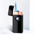 Metal USB Torch Turbo Double Jet Flame Pulse Dual Arc L!ghter. 