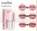 SADOER Hydrated Plump Vegan Lip Oil 4ML, Cute Moisturizing Anti Lip Line, Transparent Plumping Oil Lip Gloss.