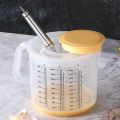 Plastic Ounce Measuring Cups and Mixing Pitcher for Baking with Lid Liquid Measuring Jugs/Jar in Ml with Splash Guard. 