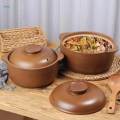 Clay Pot with Lid Kitchen Accessories Cooking on Stoves Top.